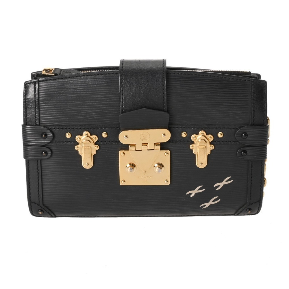 Louis Vuitton Epi Trunk Clutch Noir Black Leather Shoulder Bag
